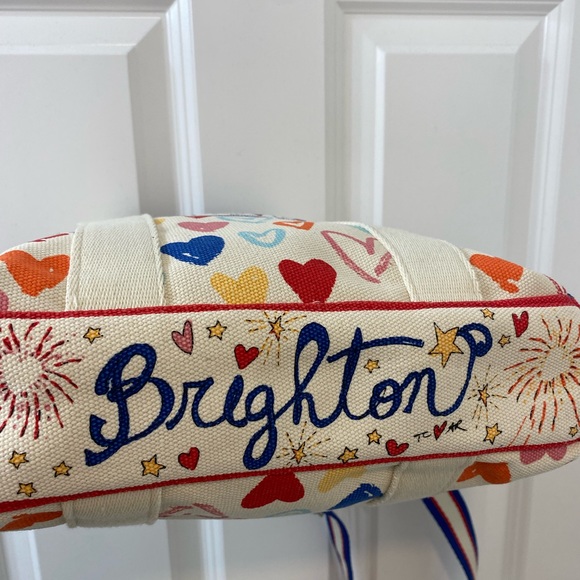 Brighton ~ Red, White & You Mini Tote with hearts! NWT - Picture 3 of 4